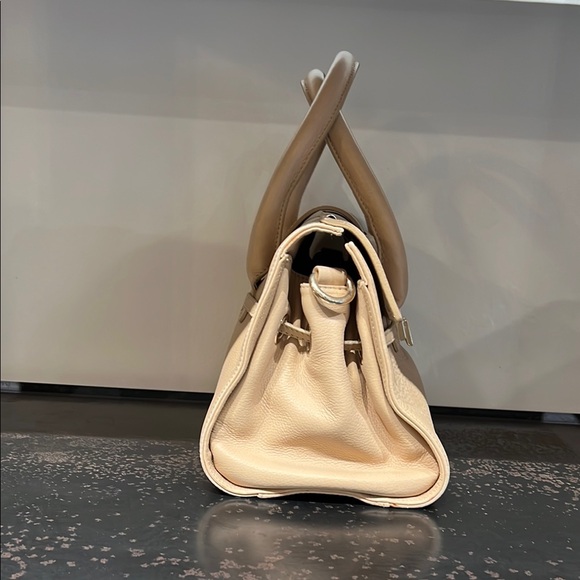 Jimmy Choo ROSALIE Taupe Leather Handbag With Gold Hardware - Picture 3 of 11